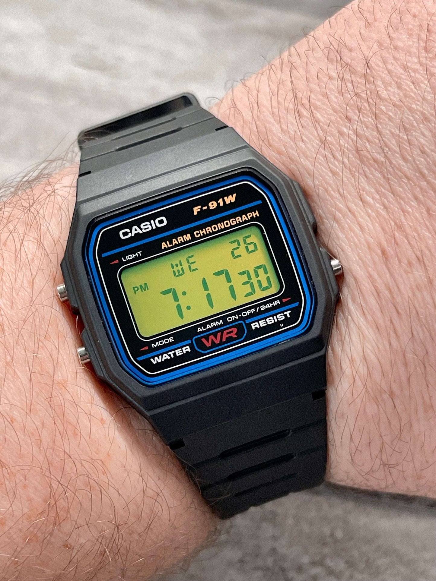 Custom Black Casio Watch with Color Screen Mod (Pick your color)