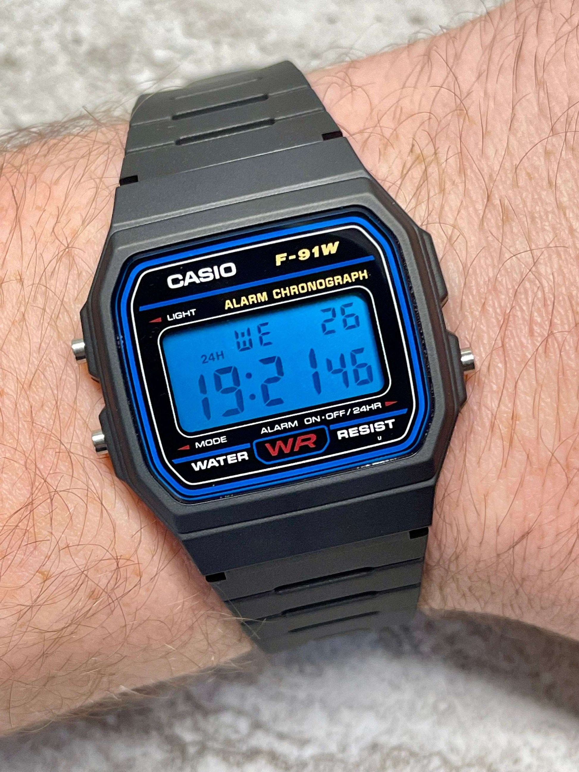 Custom Black Casio Watch with Color Screen Mod (Pick your color)