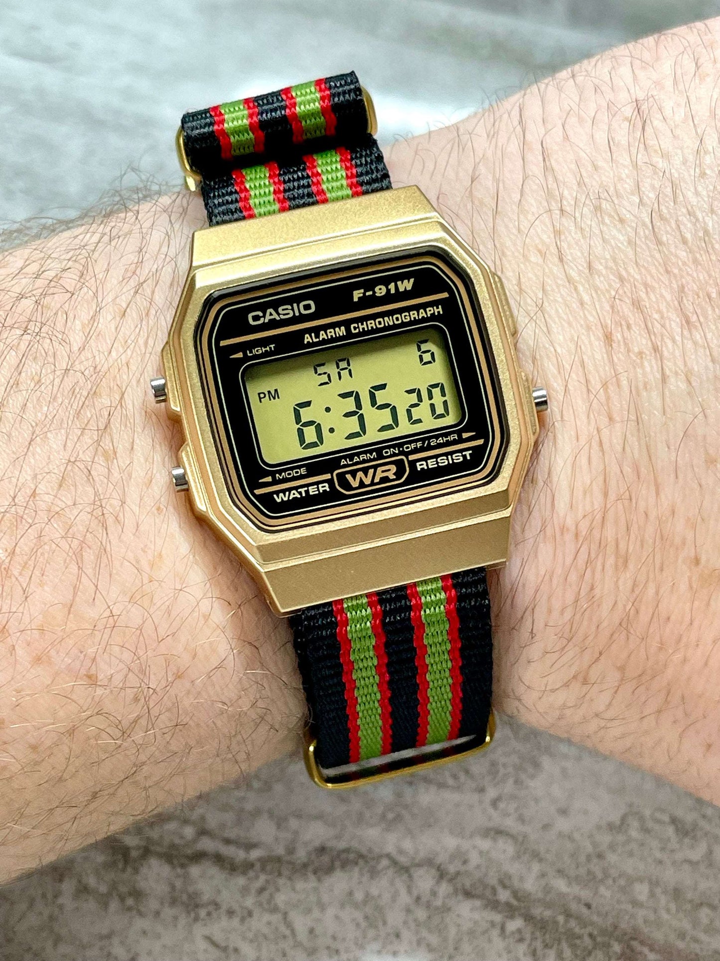 Custom Gold Casio Watch on Bond Strap