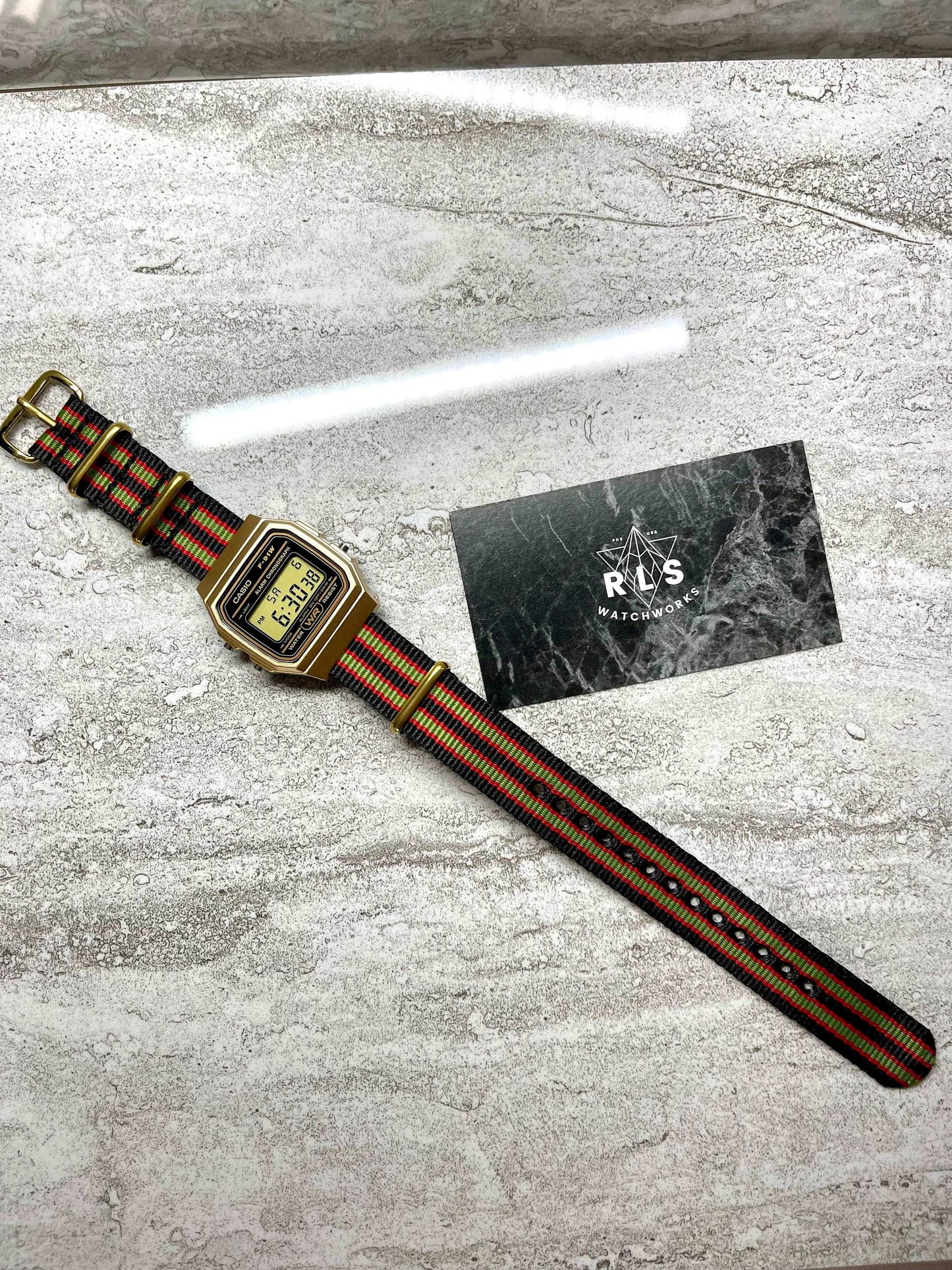 Custom Gold Casio Watch on Bond Strap
