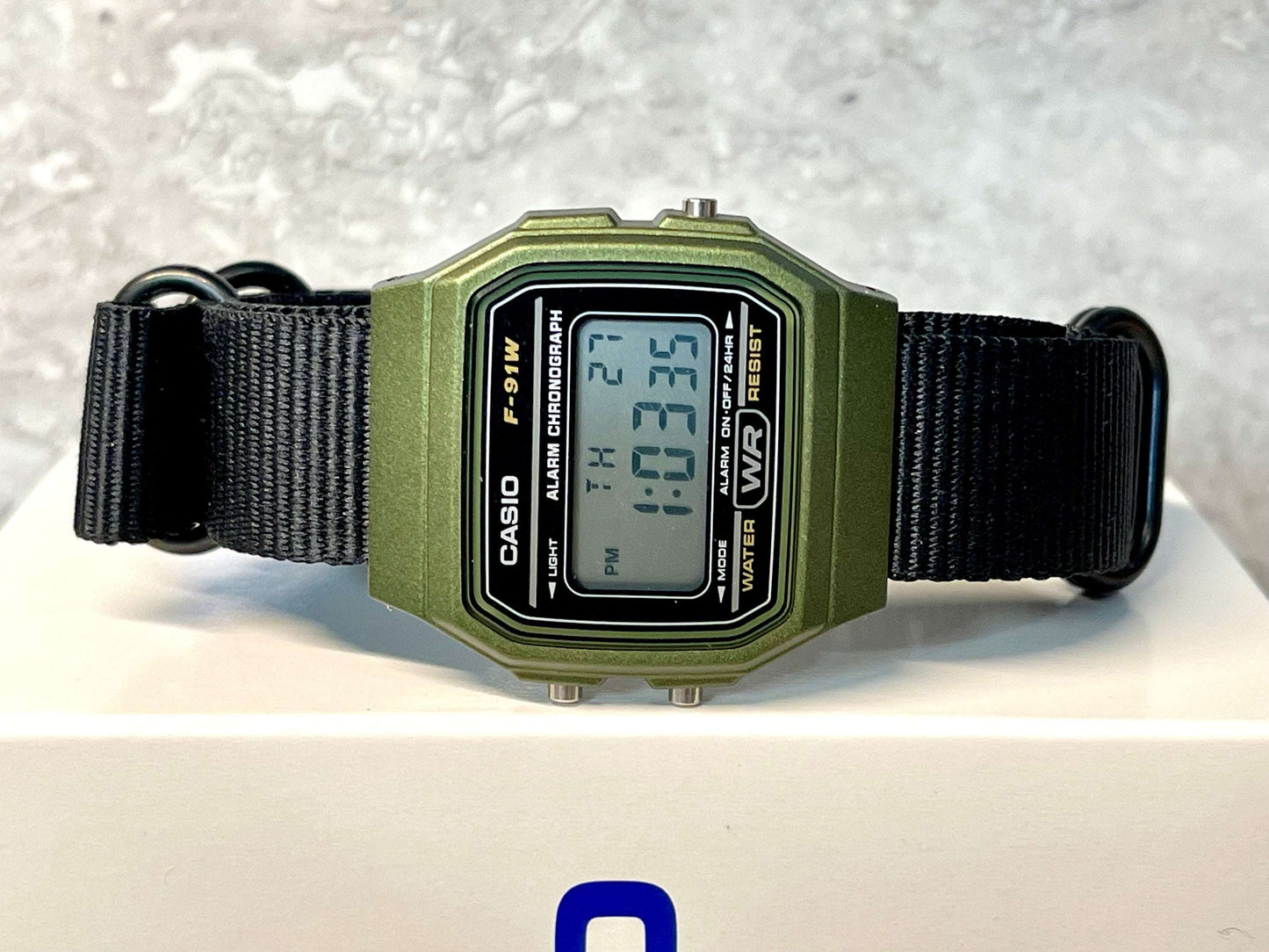 Custom Green Casio Watch on Black Strap w/ black hardware