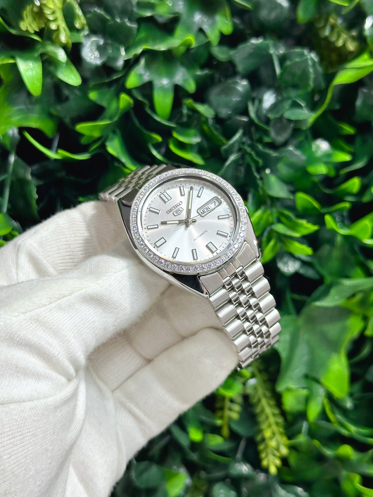 Seiko SNXS Diamond Datejust - Silver