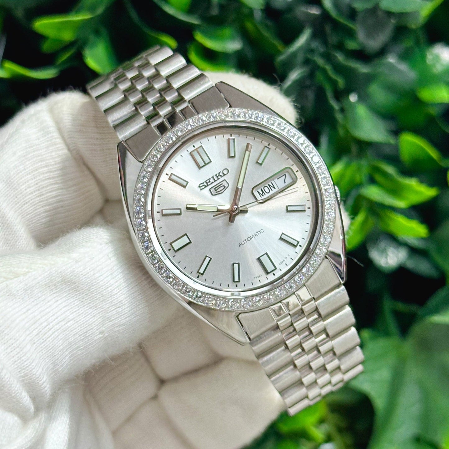 Seiko SNXS Diamond Datejust - Silver