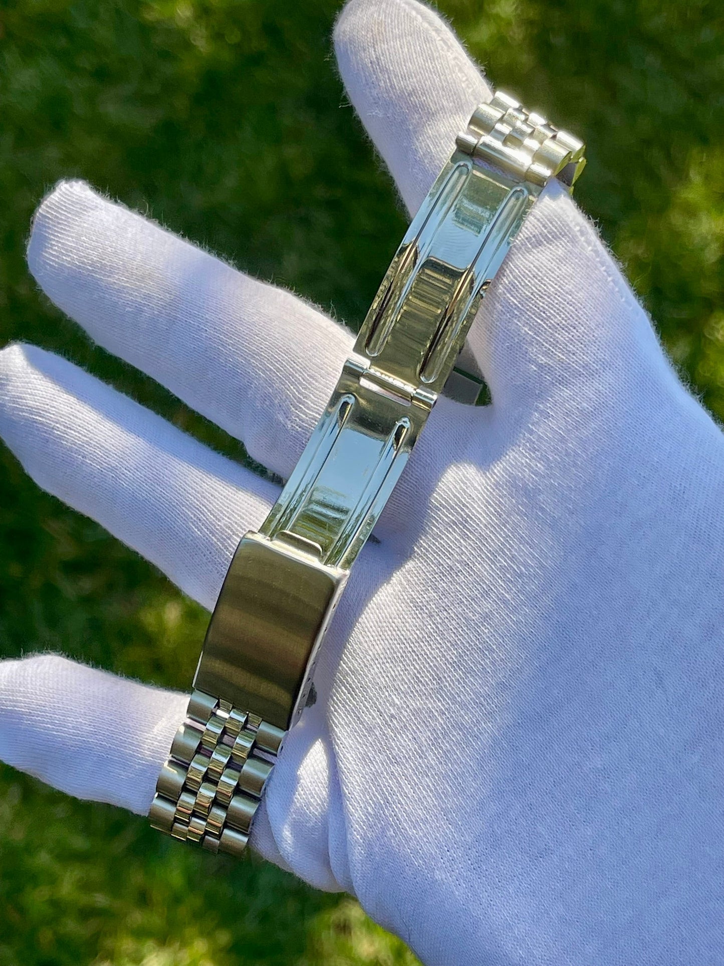 The "SEIKJUST" Genuine Seiko SNK w/ Dark Blue dial Modified - Datejust style with Sapphire crystal, Fluted Bezel, and Jubilee Style Bracelet