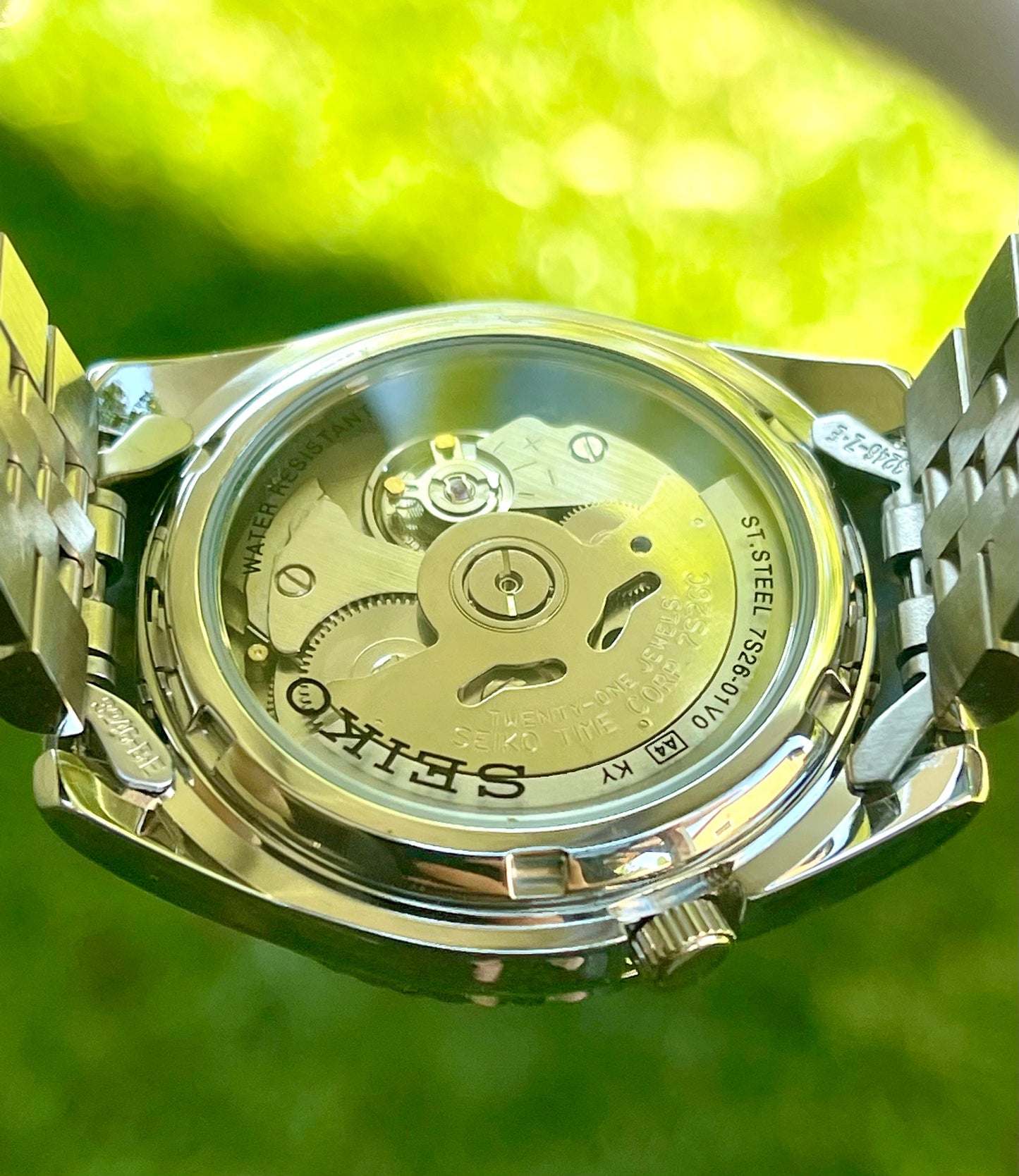 The "SEIKJUST" Genuine Seiko SNK w/ Silver dial Modified - Datejust style with Sapphire crystal, Fluted Bezel, and Jubilee Style Bracelet