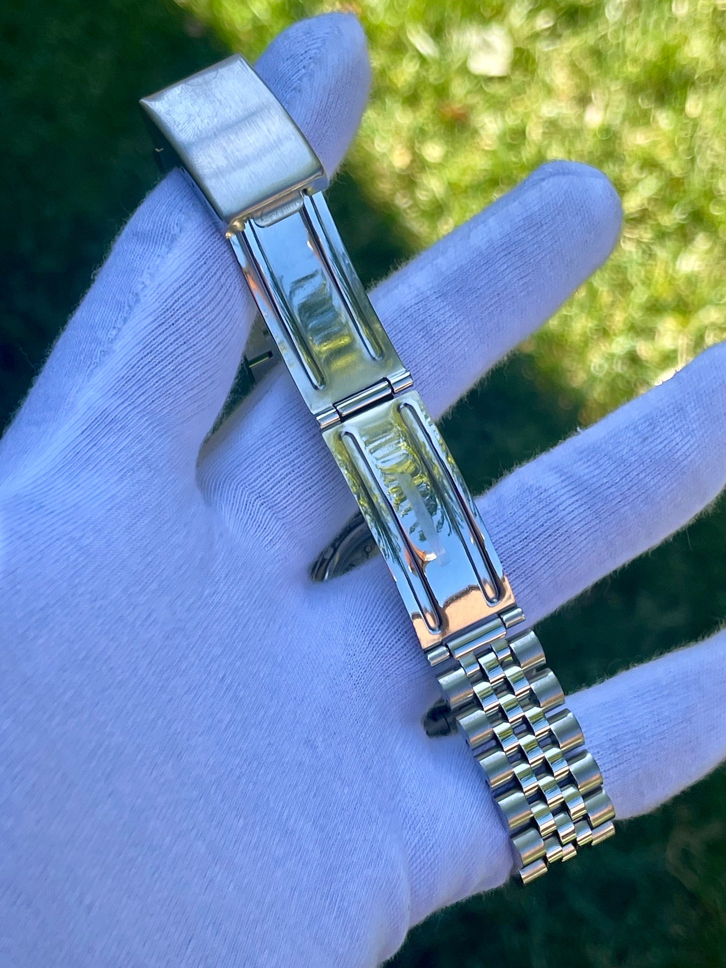The "SEIKJUST" Genuine Seiko SNK w/ Silver dial Modified - Datejust style with Sapphire crystal, Fluted Bezel, and Jubilee Style Bracelet