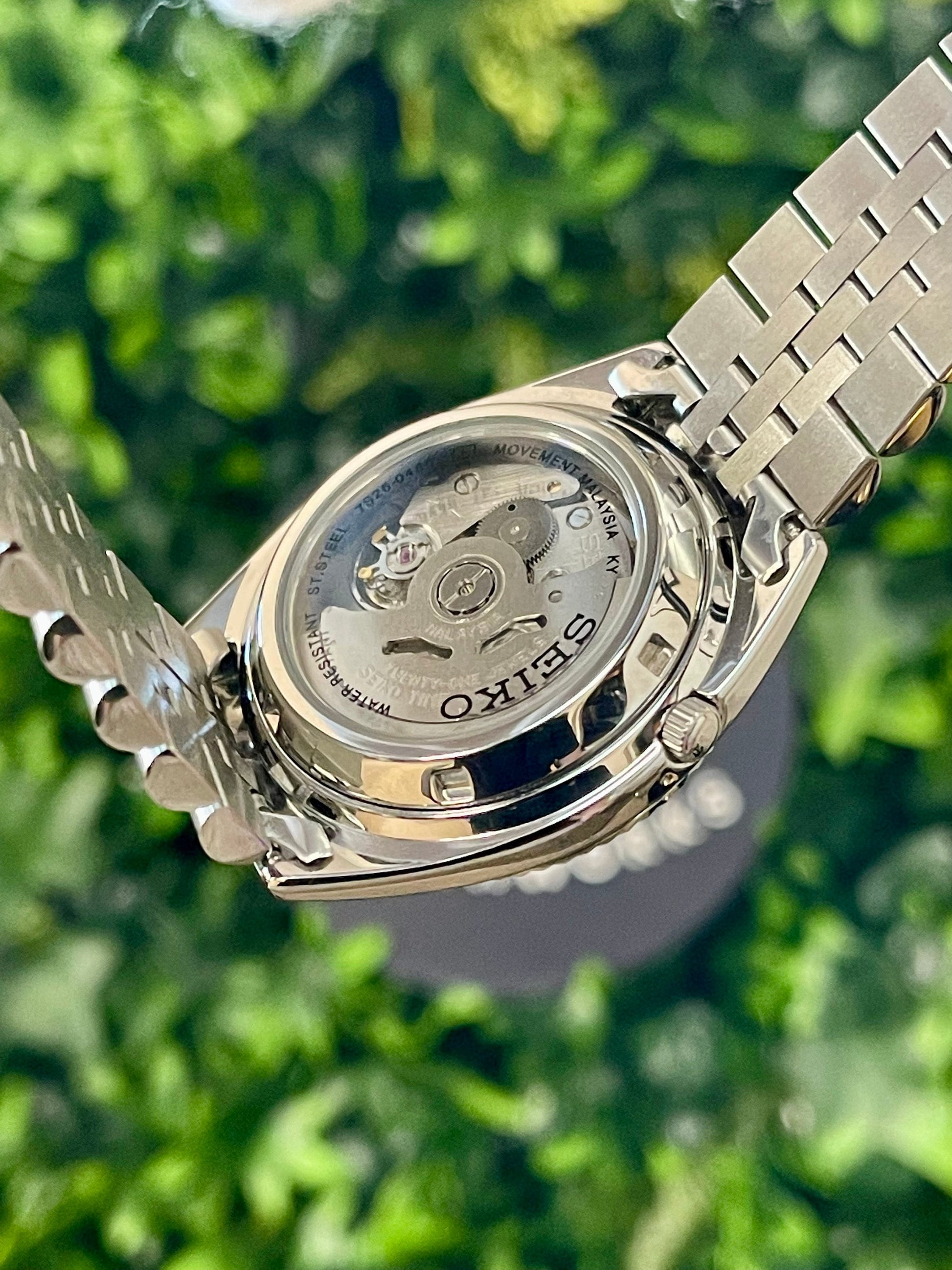 The "SNXSJUST"  Genuine Seiko SNXS Modified (Blue Dial) Datejust Homage w/ Sapphire Crystal, Fluted Bezel and Jublee style bracelet