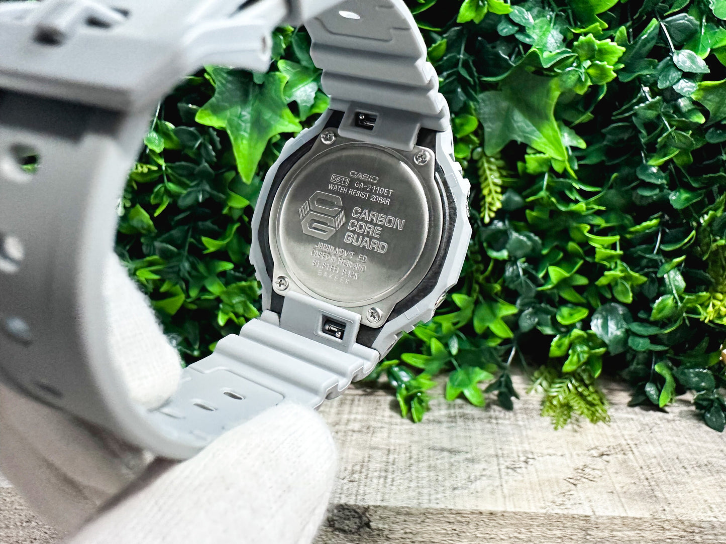 G Shock CasiOak "Cloudy Sky" - Grey/Blue Hand Painted Genuine Casio GA2100 - Optional Sapphire Crystal