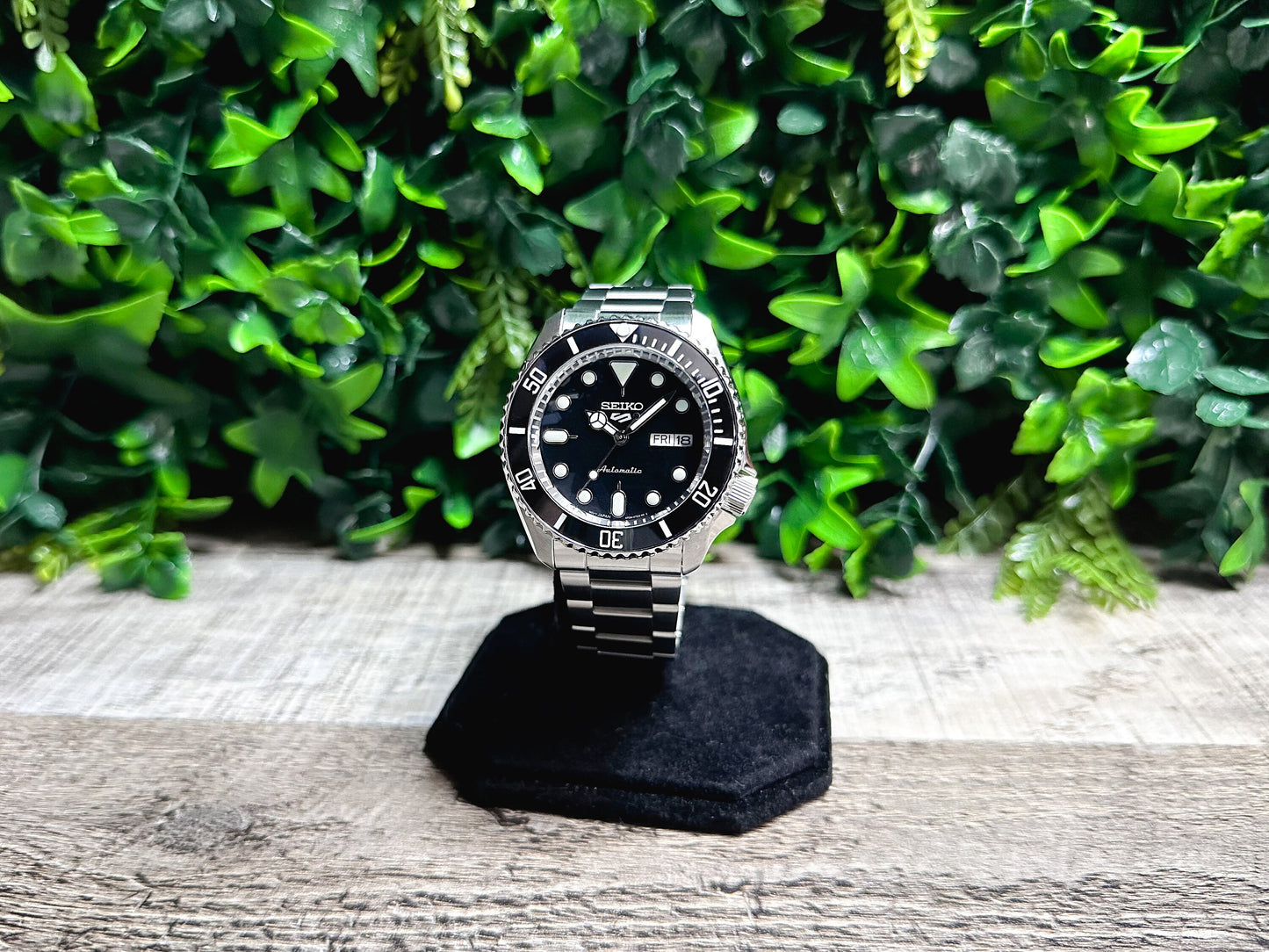 42mm "SUB" Genuine Seiko 5KX SRPD Modified Sub Style w/ Sapphire Crystal, Ceramic Bezel Insert & Stainless Bracelet