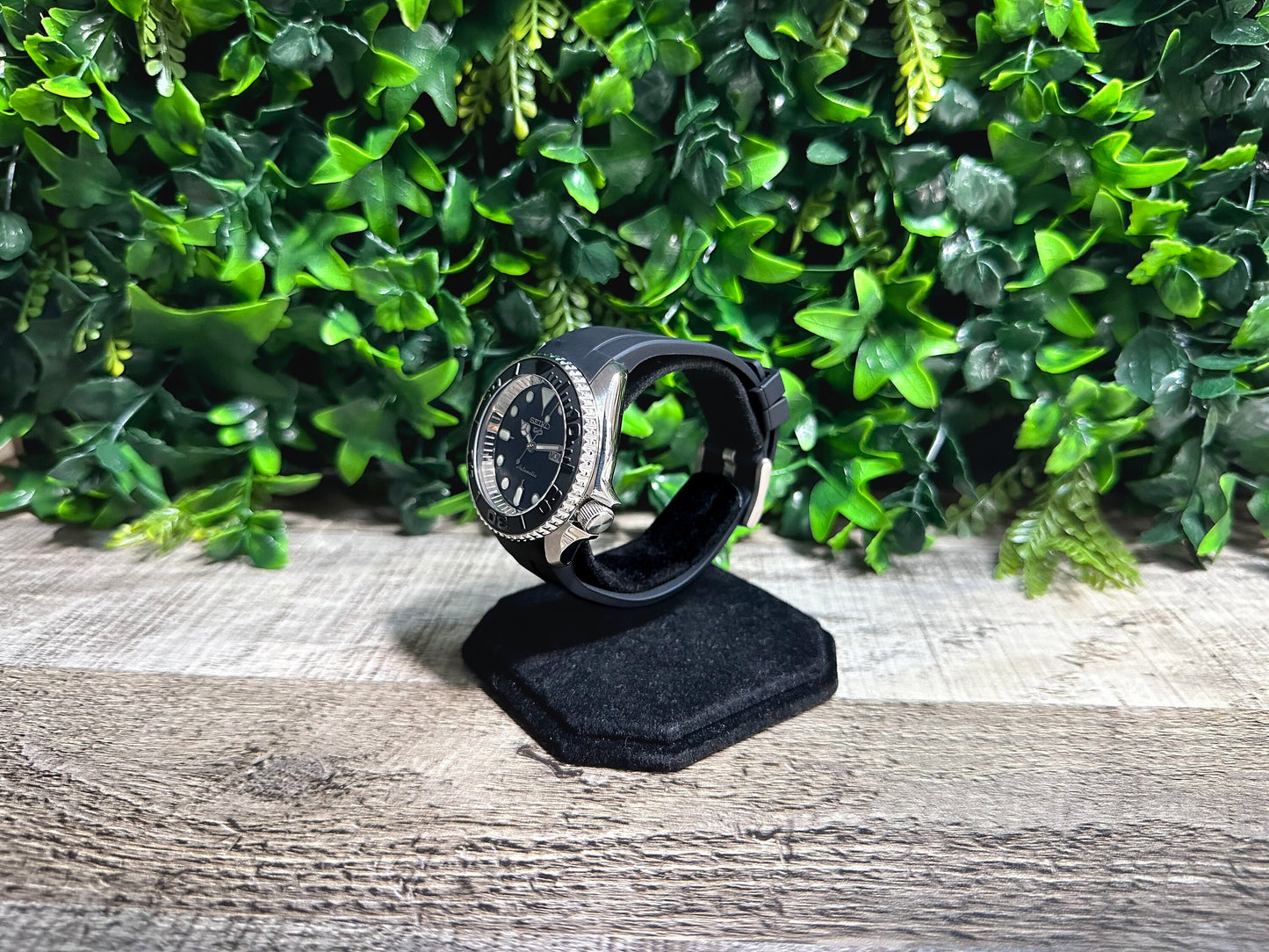 42mm "YACHT" Genuine Seiko 5KX SRPD Modified Sub Style w/ Sapphire Crystal, Ceramic Bezel Insert & Rubber Strap