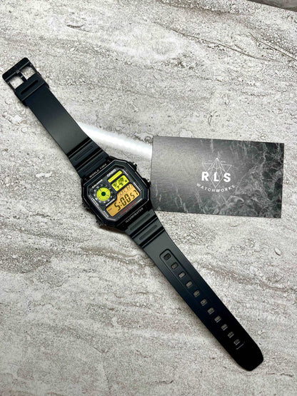 Custom Black Casio World Time Watch with Color Screen Mod (Pick your colors)