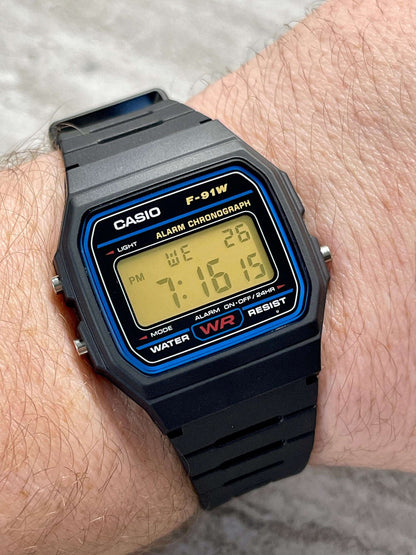 Custom Black Casio Watch with Color Screen Mod (Pick your color)