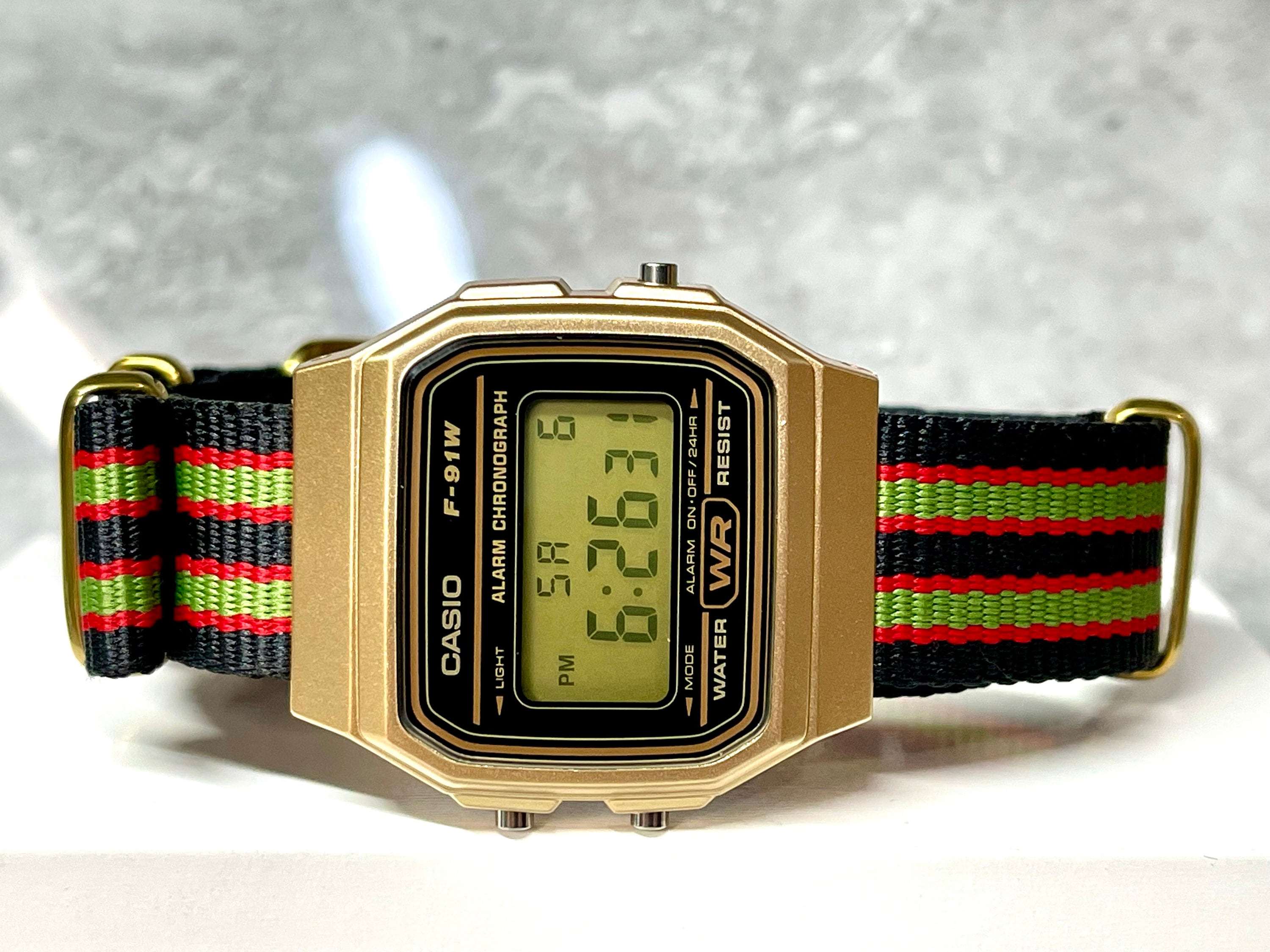 Gold Casio Watch on Bond Strap rswatchworks