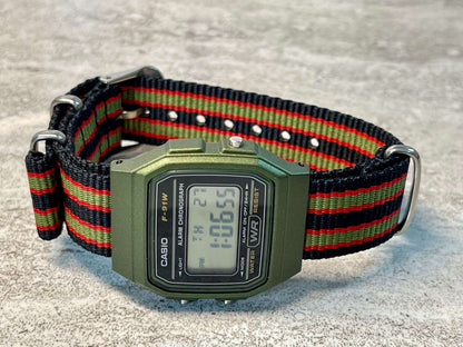 Custom Green Casio Watch on Bond Strap