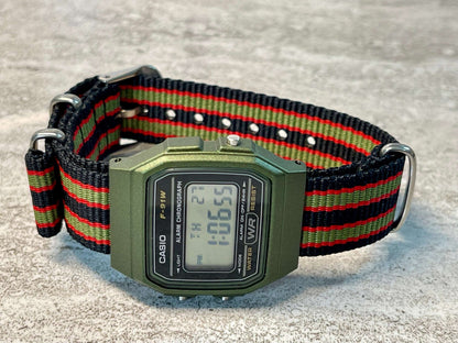 Custom Green Casio Watch on Bond Strap