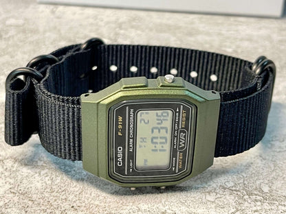 Custom Green Casio Watch on Black Strap w/ black hardware