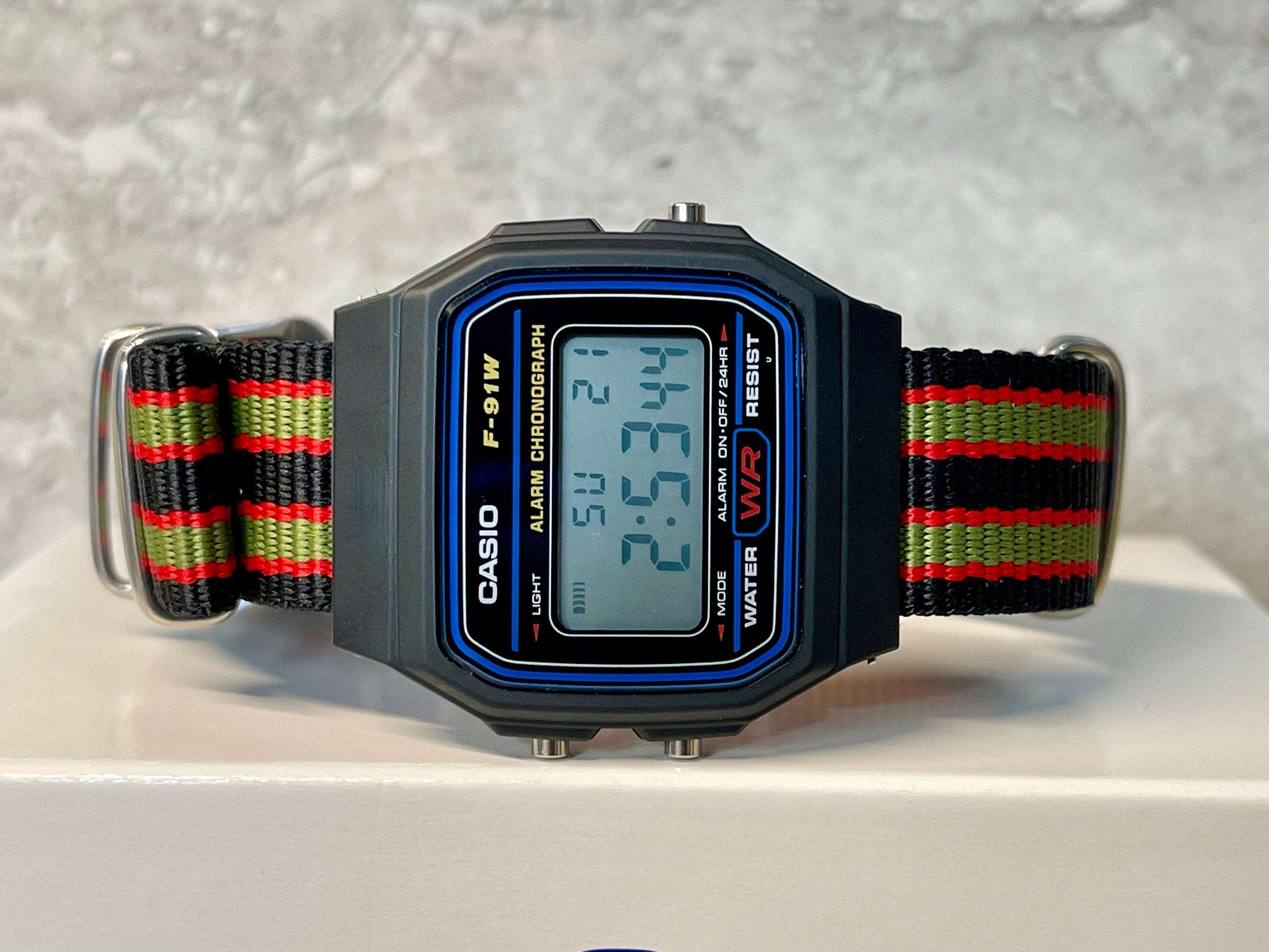 Black Casio Watch on Bond Strap rswatchworks