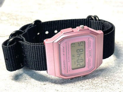 Custom Pink Casio Watch on Black Strap w/ black hardware