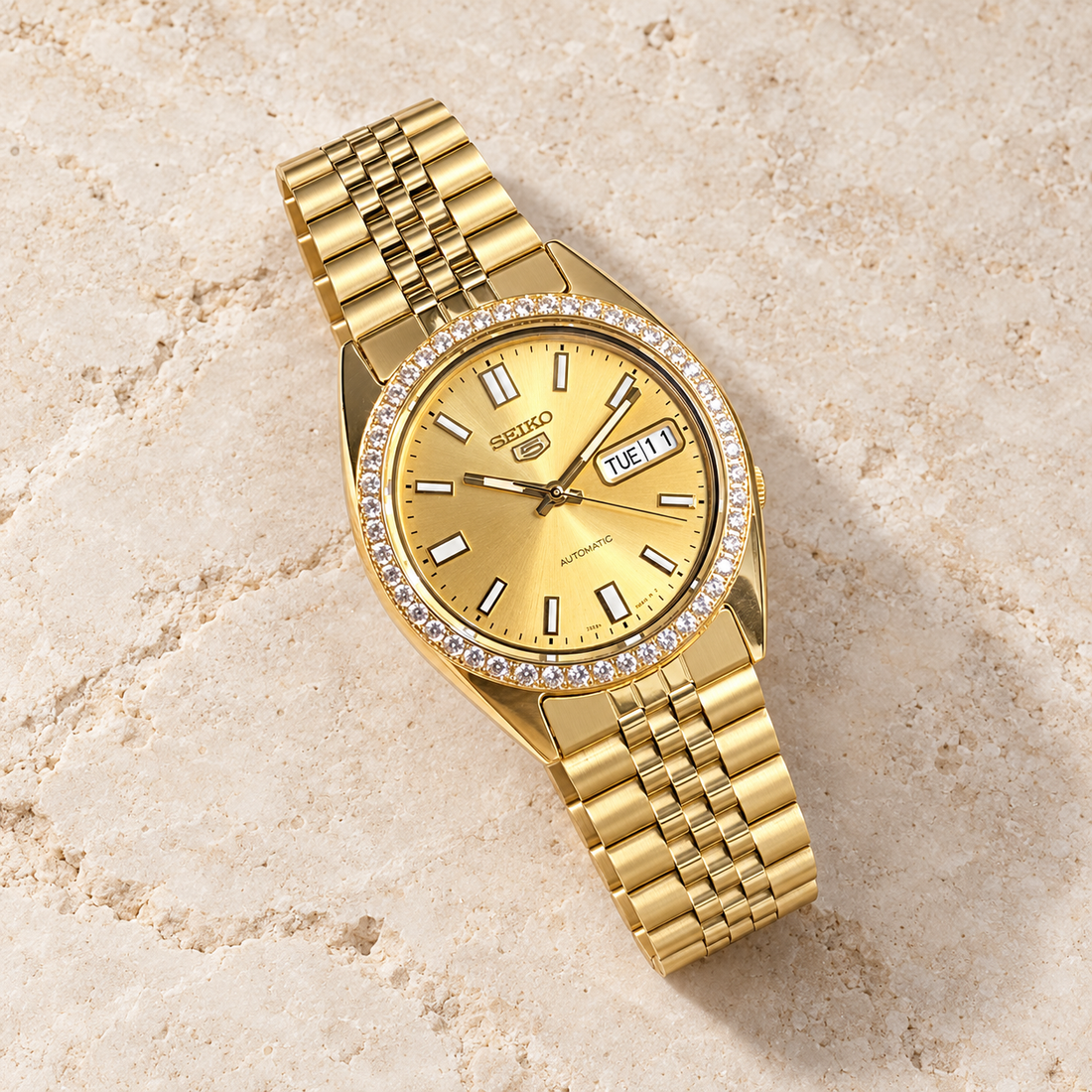Seiko SNXS Diamond Datejust - Gold