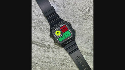 Custom Black Casio World Time Watch with Color Screen Mod (Pick your colors)