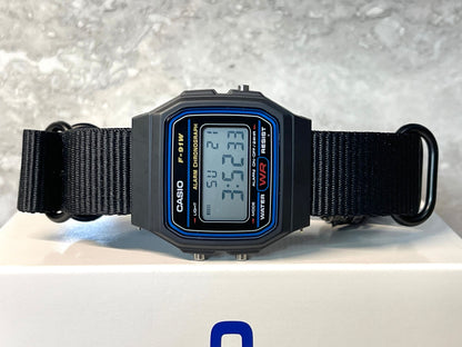 Custom Black Casio Watch on Black Strap w/ black hardware