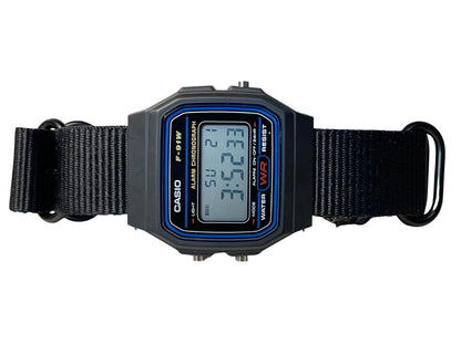 Custom Black Casio Watch on Black Strap w/ black hardware