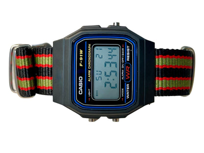 Custom Black Casio Watch on Bond Strap