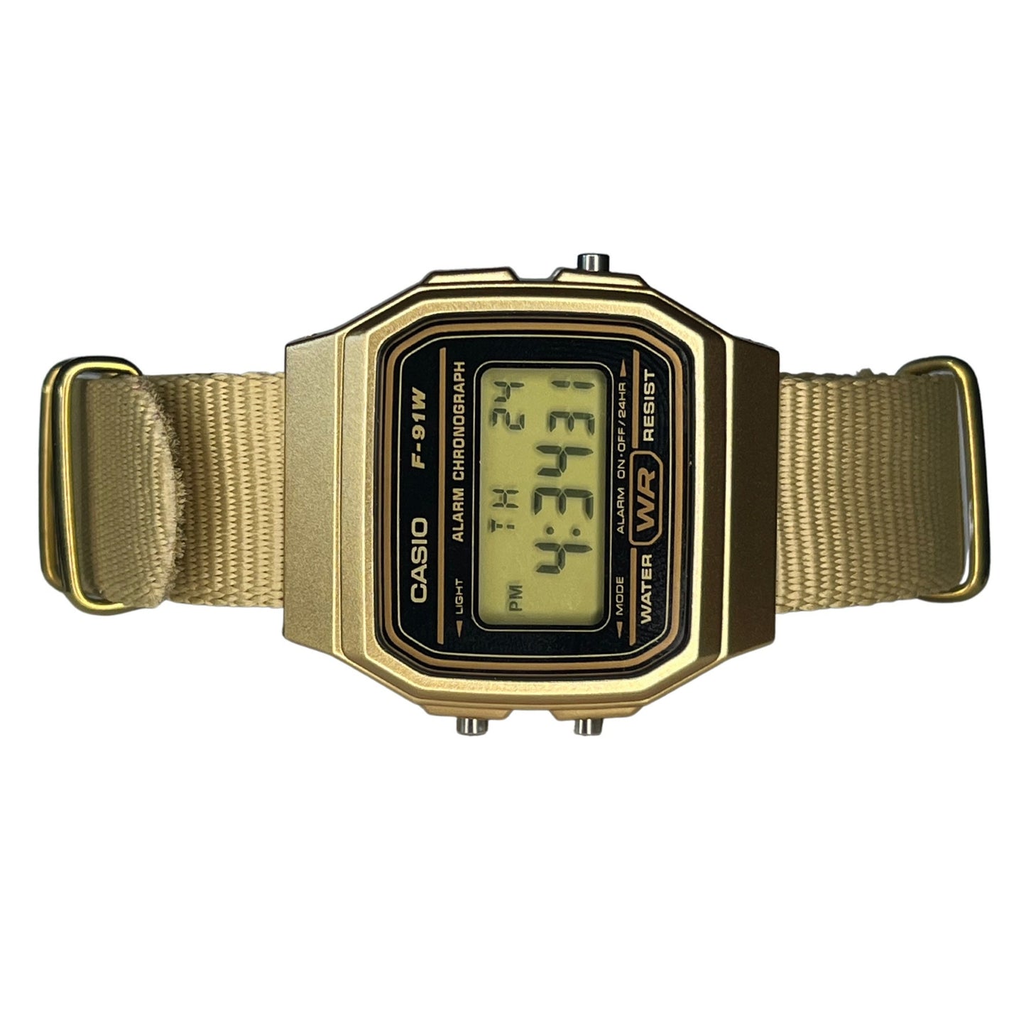 Custom Gold Casio Watch on Gold Strap