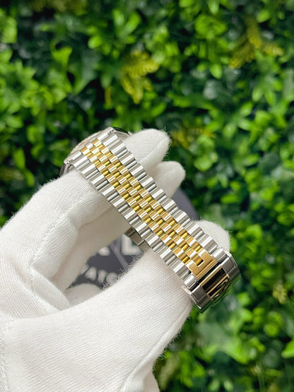 The "SNXS-Just" Genuine Seiko SNXS Mod (Light Grey Dial) - 2Tone DJ Homage w/ Sapphire Crystal, Fluted bezel & Jublee Style Bracelet