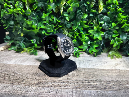 42mm "YACHT" Genuine Seiko 5KX SRPD Modified Sub Style w/ Sapphire Crystal, Ceramic Bezel Insert & Rubber Strap