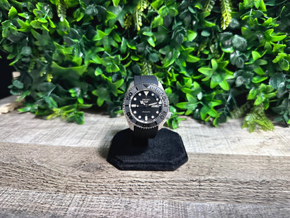 42mm "YACHT" Genuine Seiko 5KX SRPD Modified Sub Style w/ Sapphire Crystal, Ceramic Bezel Insert & Rubber Strap